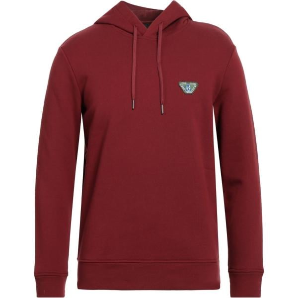 felpe con cappuccio Emporio Armani rosso tinta unita