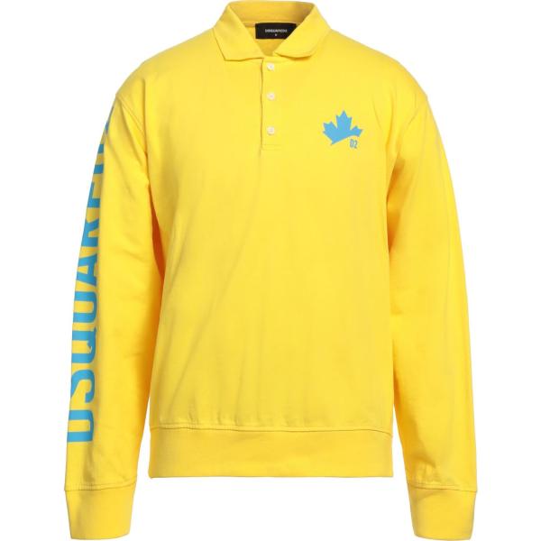 polo Dsquared2 giallo con stampe