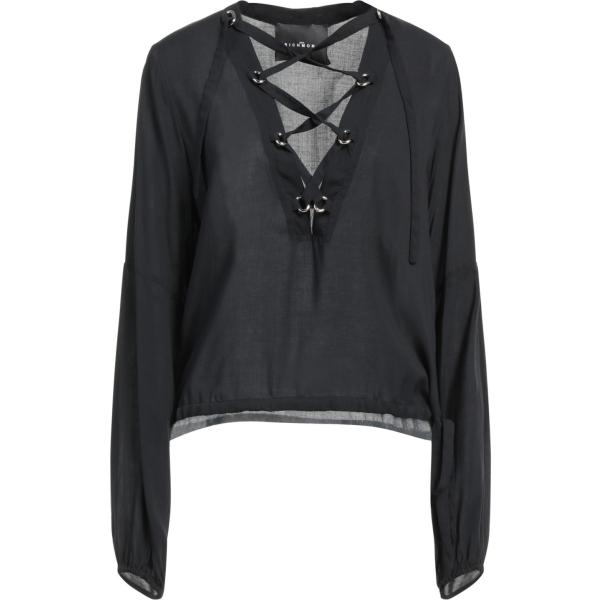 bluse John Richmond nero tinta unita