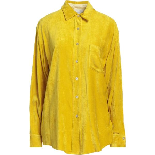 camicie Forte_Forte giallo tinta unita