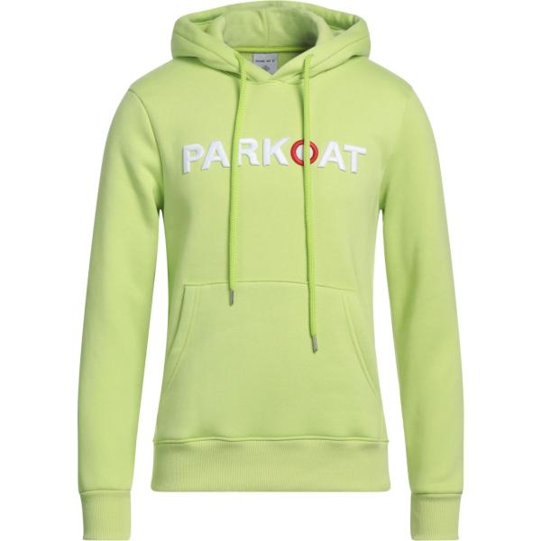 felpe con cappuccio Parkoat verde tinta unita