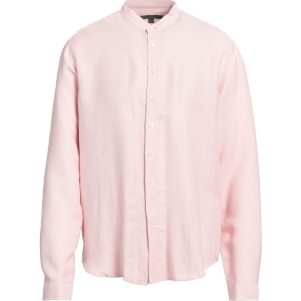 camicie John Varvatos rosa tinta unita
