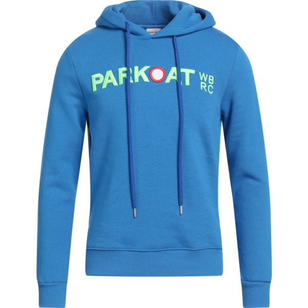 felpe con cappuccio Parkoat blu tinta unita