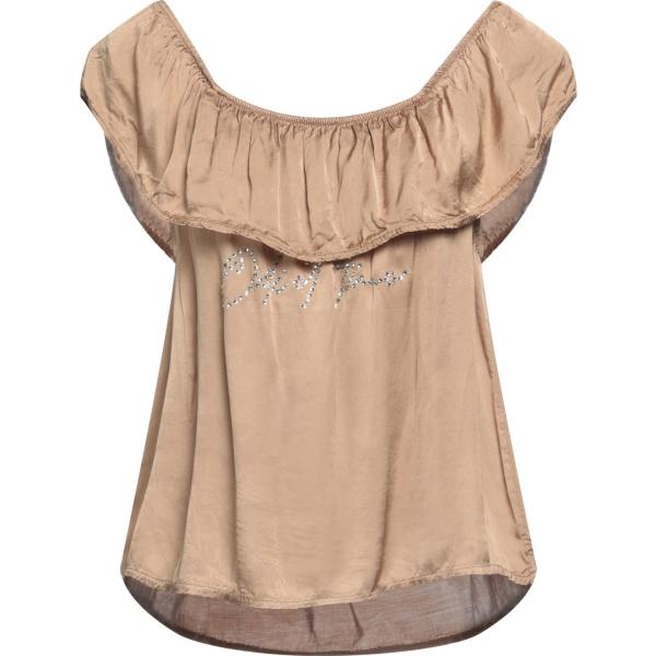 top Odi Et Amo marrone tinta unita