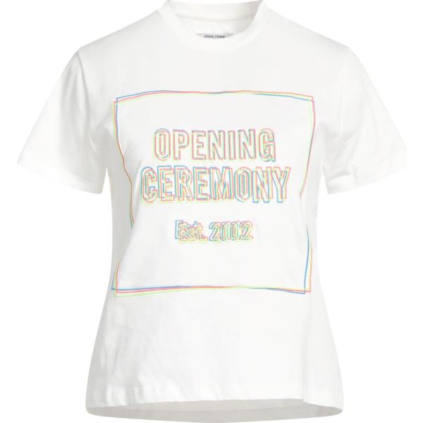 t-shirt Opening Ceremony bianco tinta unita