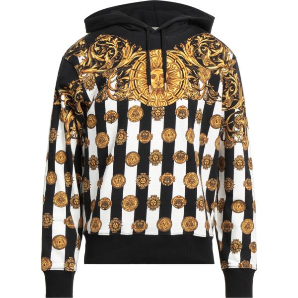 felpe con cappuccio Versace Jeans Couture nero con stampe