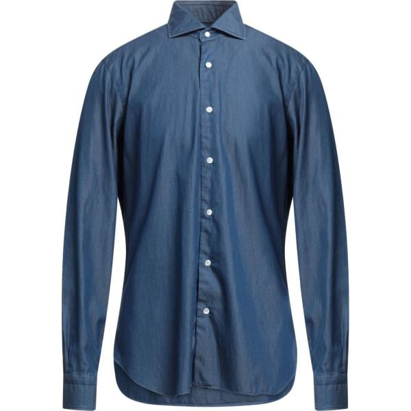 camicie BARBA Napoli blu tinta unita