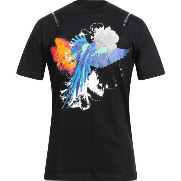 t-shirt Les Hommes nero tinta unita