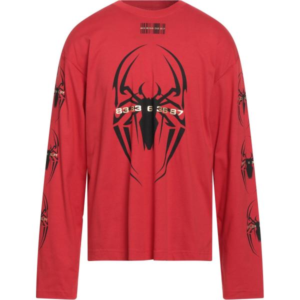 t-shirt Vtmnts rosso tinta unita