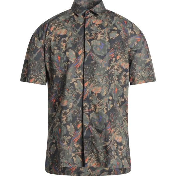 camicie a manica corta Les Hommes verde a fiori