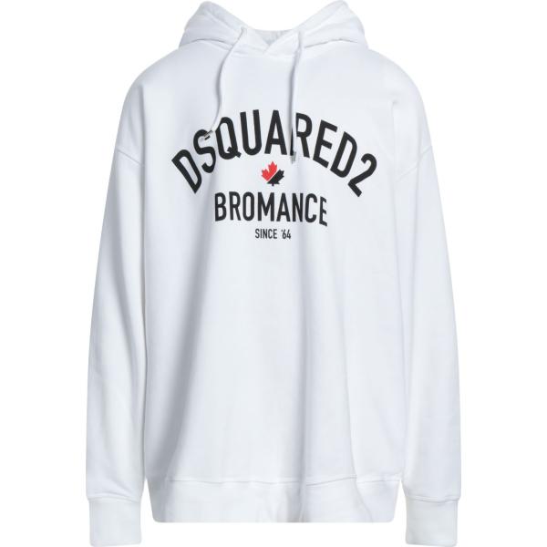 felpe con cappuccio Dsquared2 bianco con stampe