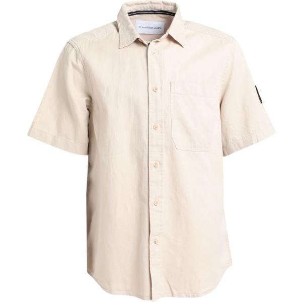 camicie a manica corta Calvin Klein Jeans bianco tinta unita