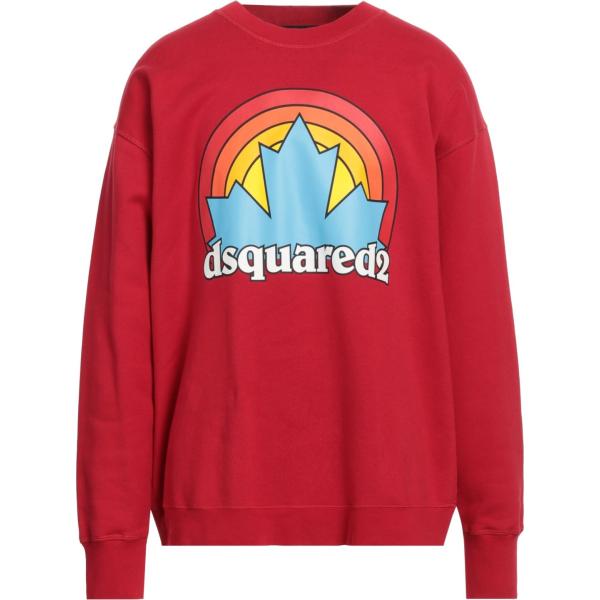 felpe Dsquared2 rosso con stampe