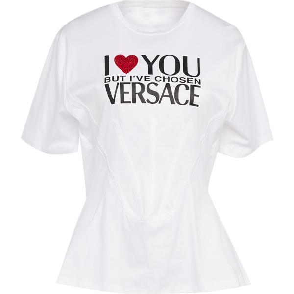 t-shirt Versace bianco con stampe