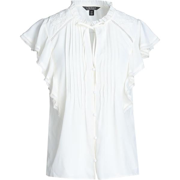 camicie a manica corta Lauren Ralph Lauren bianco tinta unita