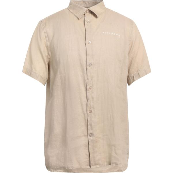 camicie a manica corta Richmond X marrone tinta unita