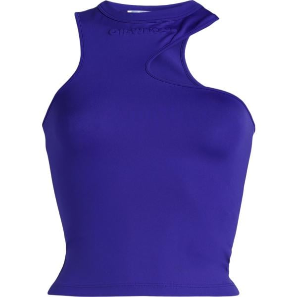 top Off-White™ blu tinta unita