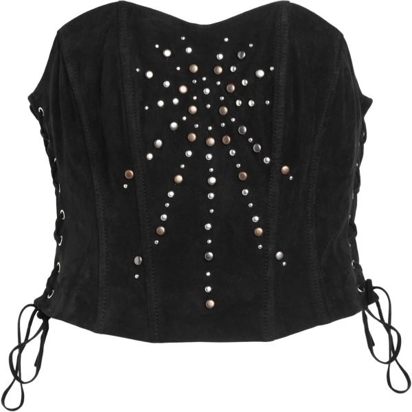 top Guess nero tinta unita