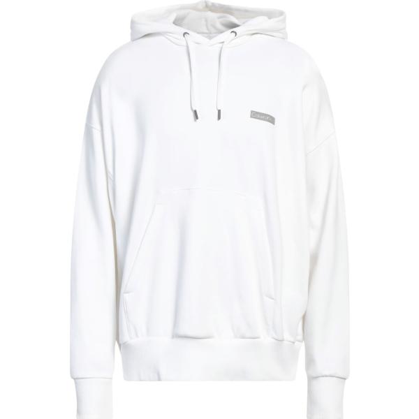 felpe con cappuccio Calvin Klein bianco con stampe