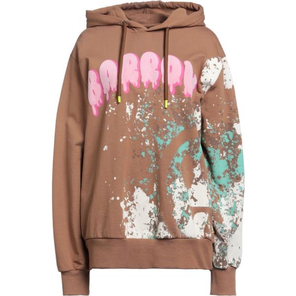 felpe con cappuccio Barrow marrone con stampe