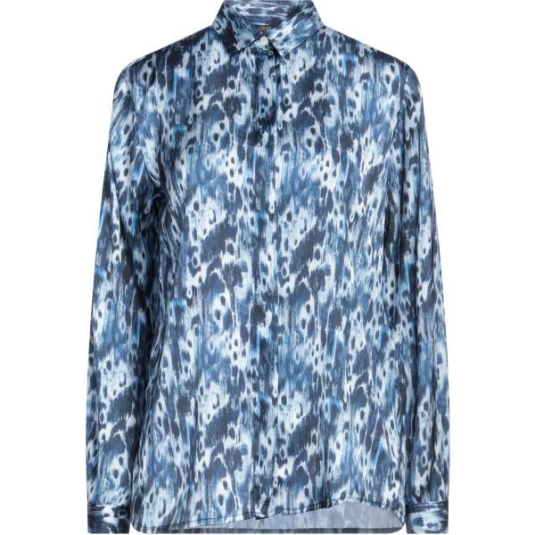 camicie Cavalli Class blu animalier