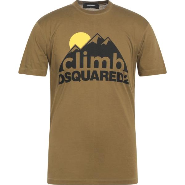 t-shirt Dsquared2 marrone con stampe