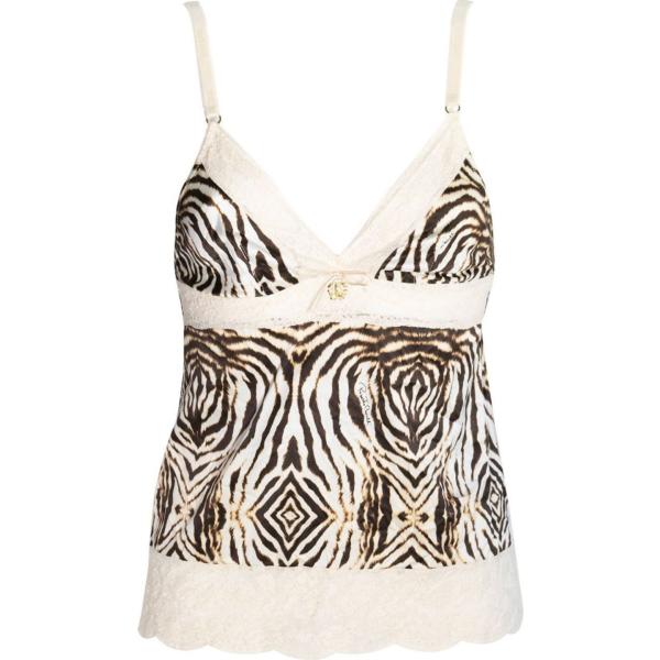 top Roberto Cavalli bianco animalier