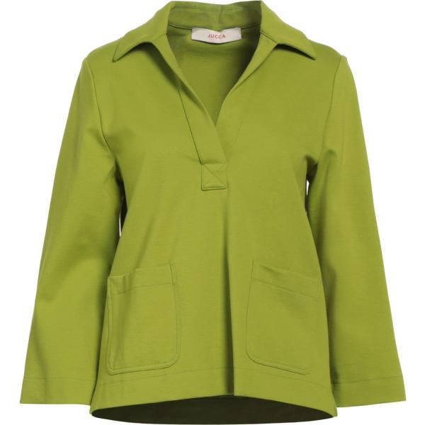 top Jucca verde tinta unita