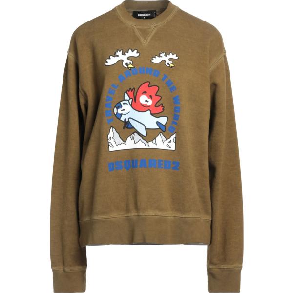 felpe Dsquared2 marrone con stampe
