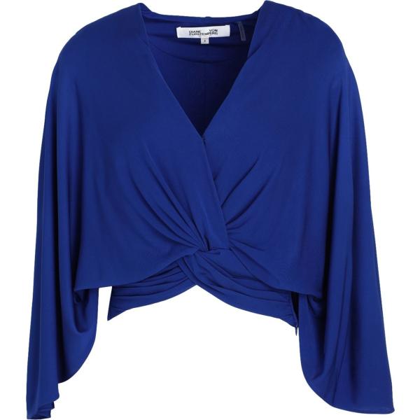 top Diane Von Furstenberg blu tinta unita