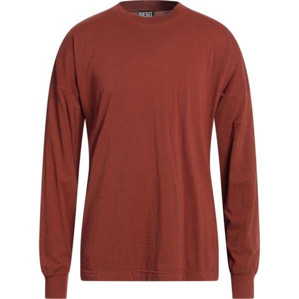 t-shirt Diesel marrone tinta unita