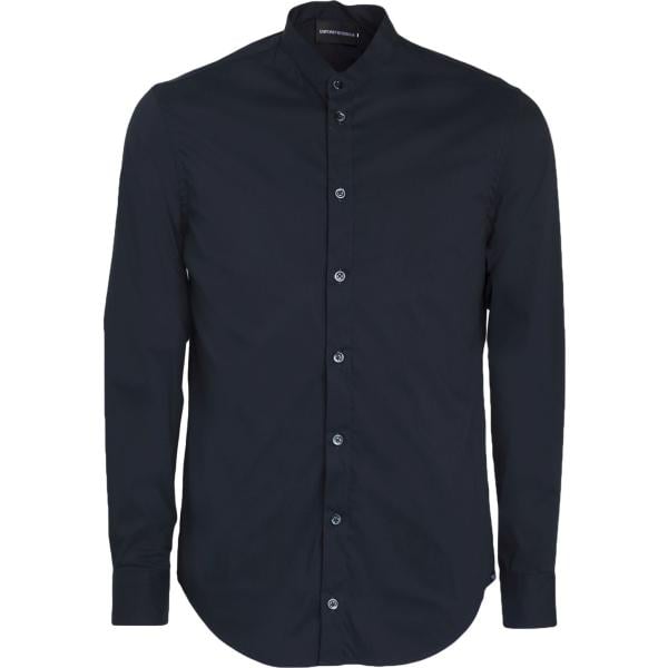 camicie Emporio Armani blu tinta unita