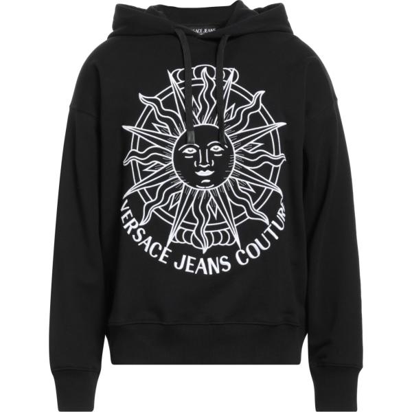felpe con cappuccio Versace Jeans Couture nero tinta unita