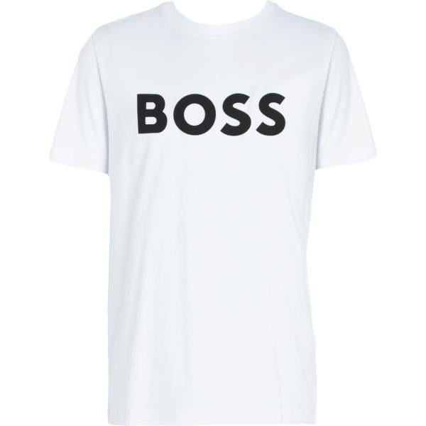 t-shirt Boss bianco con stampe