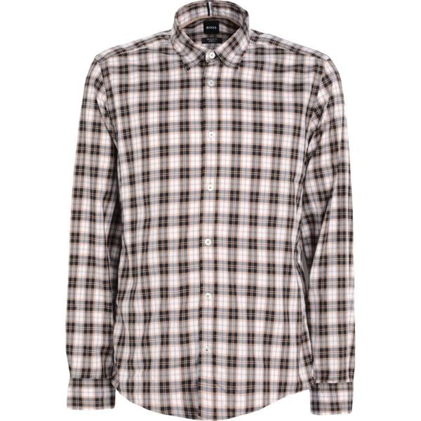 camicie Boss marrone scozzese