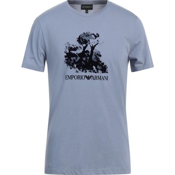 t-shirt Emporio Armani blu con stampe