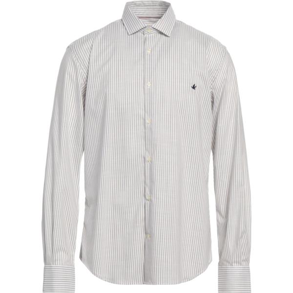 camicie Brooksfield grigio a righe