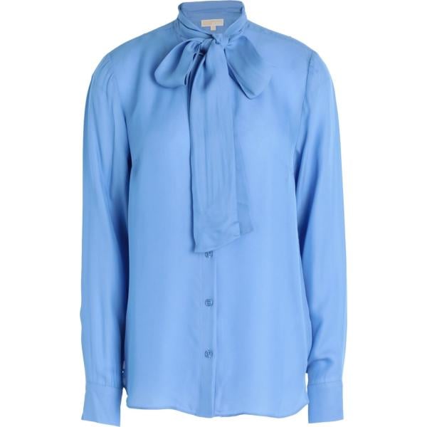 camicie Michael Michael Kors blu tinta unita