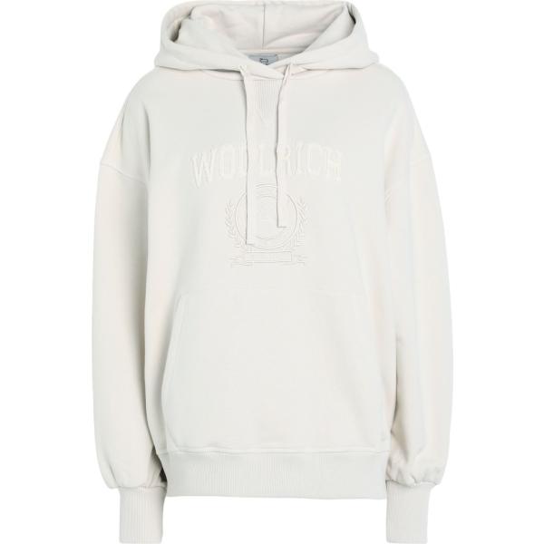 felpe con cappuccio Woolrich bianco tinta unita