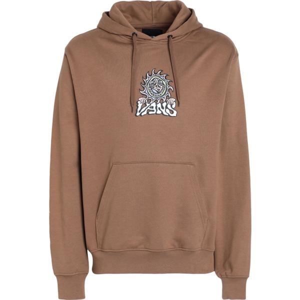 felpe con cappuccio Vans marrone con stampe