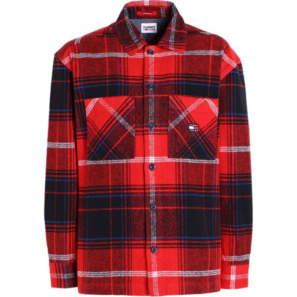camicie Tommy Jeans rosso scozzese