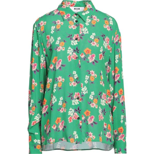camicie Msgm verde a fiori