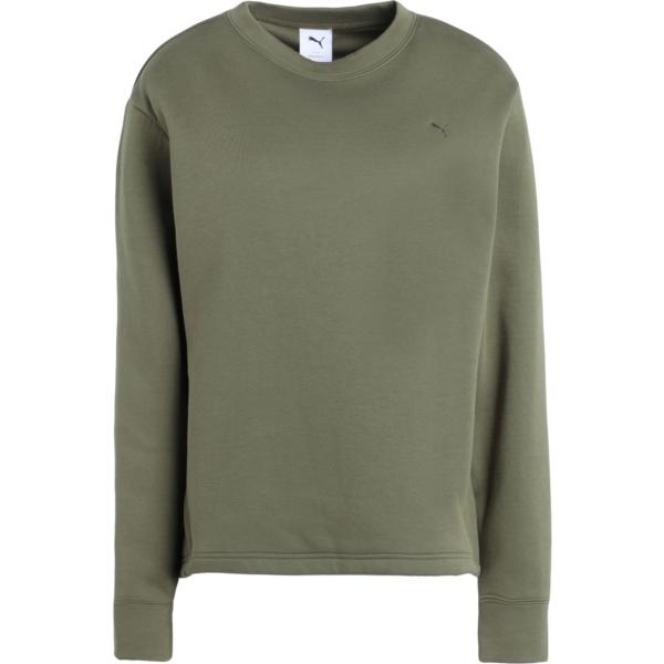 felpe Puma verde tinta unita