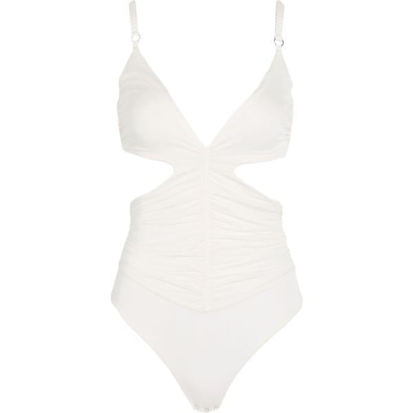 body Elisabetta Franchi bianco tinta unita