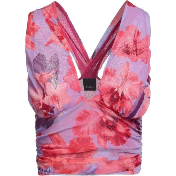 top Pinko rosa a fiori