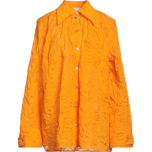 camicie Nanushka arancione tinta unita