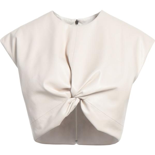 top Msgm bianco tinta unita