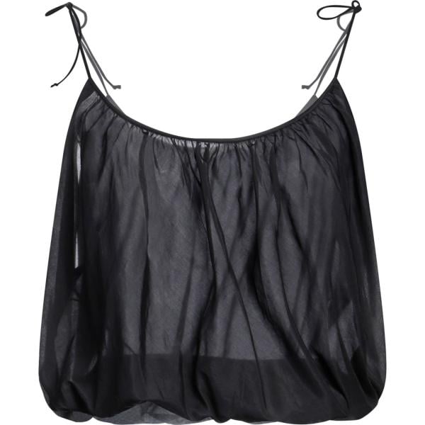 top Tory Burch nero tinta unita
