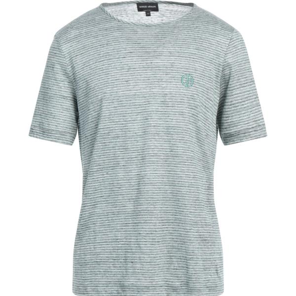 t-shirt Giorgio Armani verde a righe
