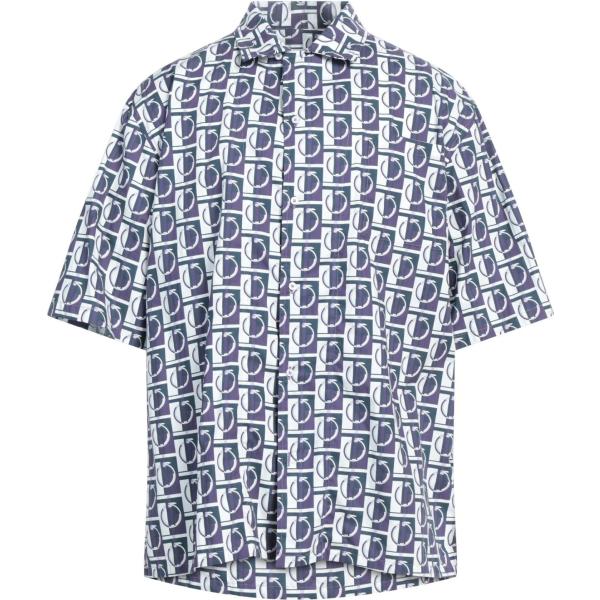 camicie a manica corta Trussardi grigio con stampe